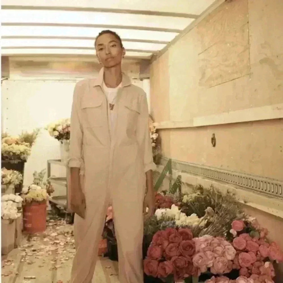 Madewell Garment-Dyed Zip-Front Coverall Jumpsuit Pink Size S NWOT - Picture 3 of 15